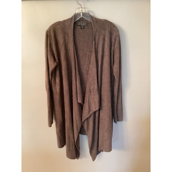BAREFOOT DREAMS SIZE L/XL COCOA BROWN BAMBOO CHIC LITE CARDIGAN SWEATER - Picture 2 of 6